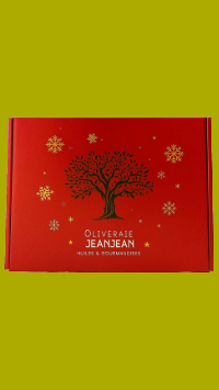 Boite ROUGE oliveraie JEANJEAN Petit Modèle