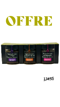 Trio de tapenades Noires 100g