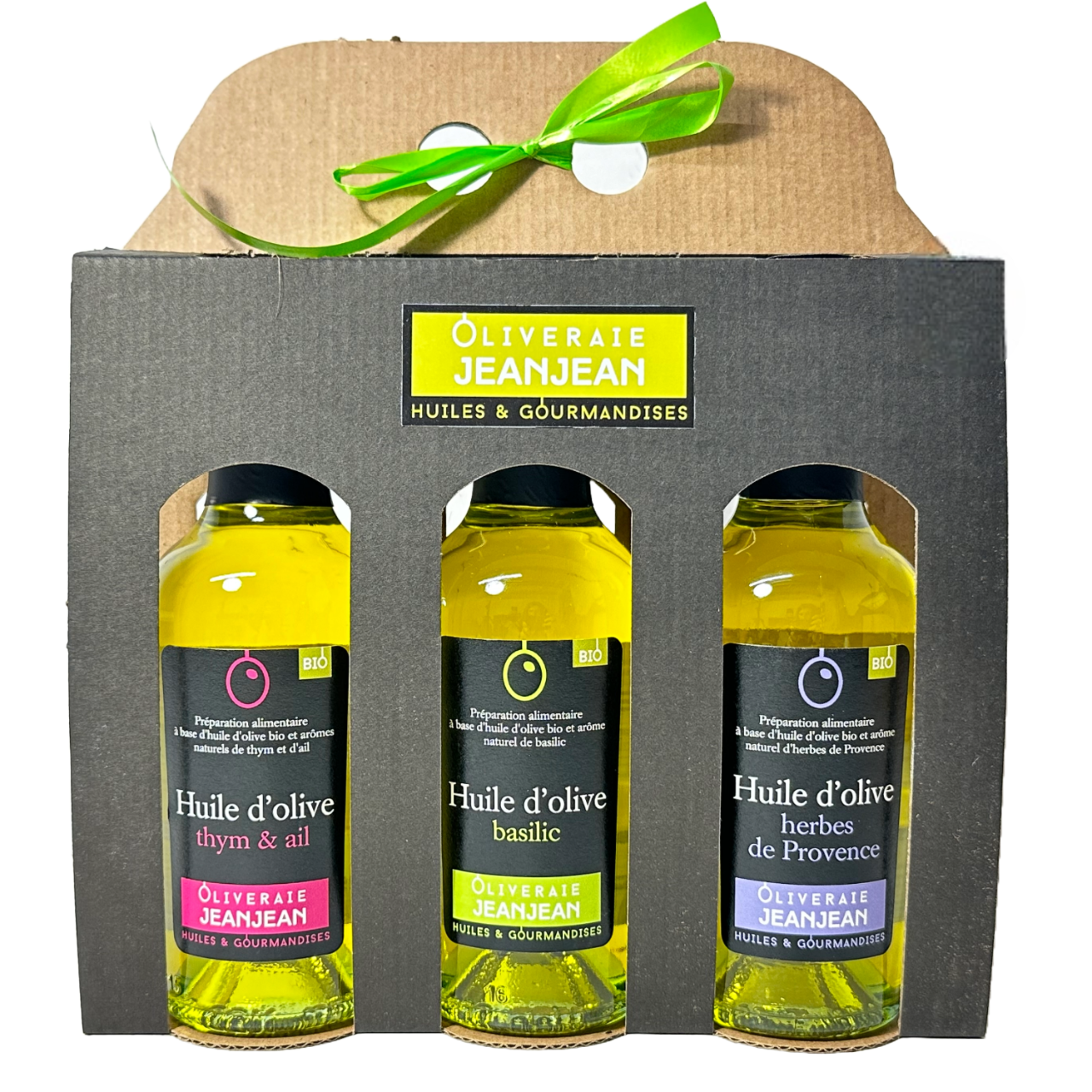 Trio Aromatiques : thym ail, basilic, herbes pro x25cl