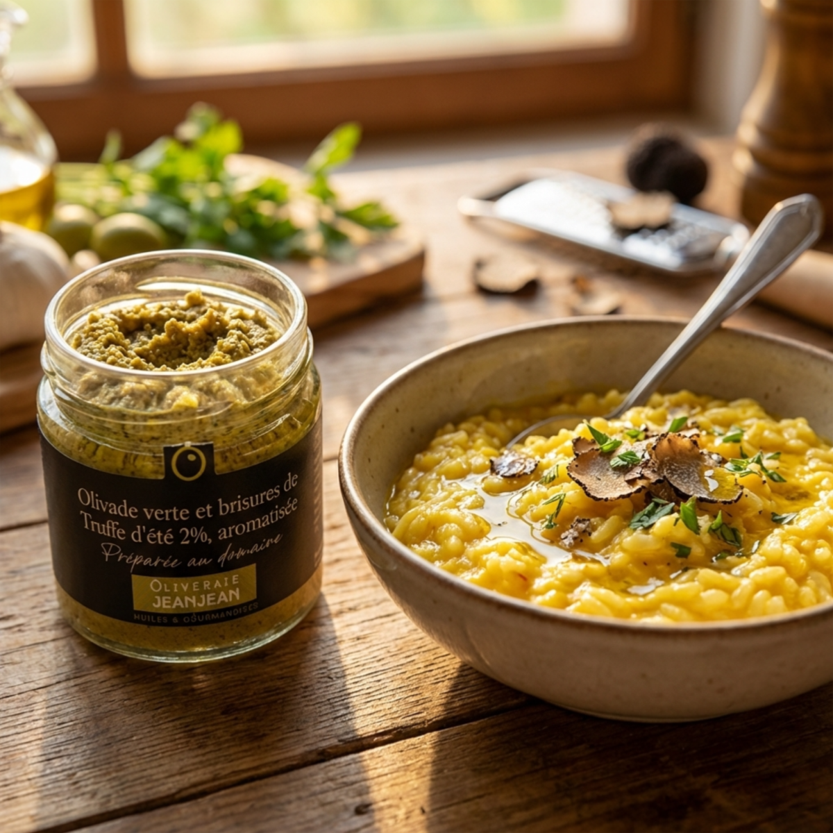 Olivade verte & brisure de Truffe d'été 2%, aromatisée 100g