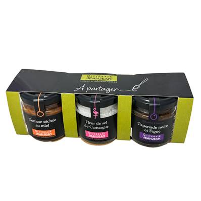 Coffret Trio A Partager : tapenades Oliveraie Jeanjean