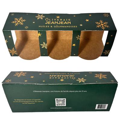 Ecrin NOËL VERT Trio de Tapenades vide 3x100g