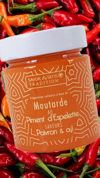 Moutarde au Piment d'Espelette et Sauterne 110g