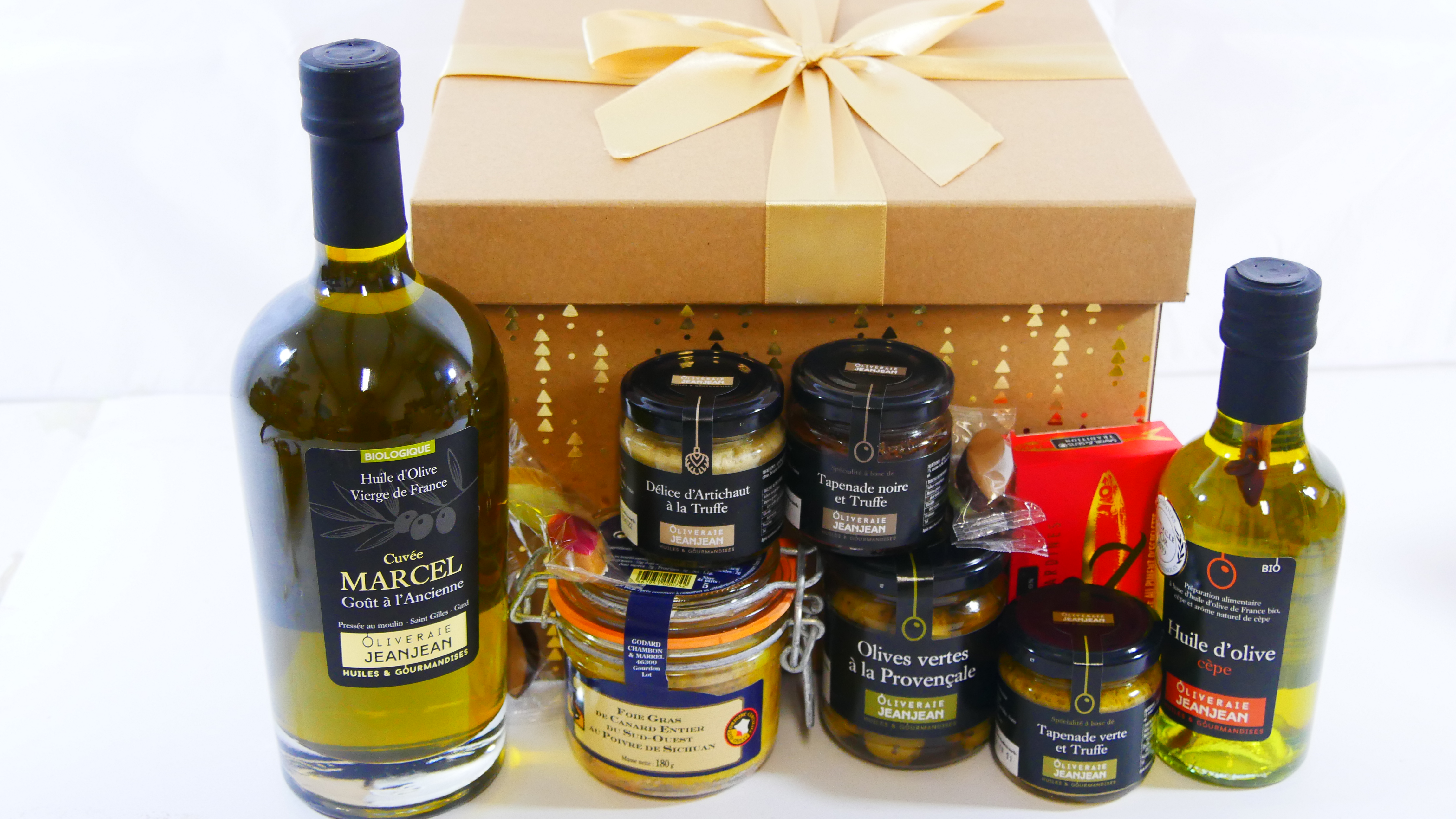 Moulin de la Garrigue  coffret cadeau Huile, Tapenade et Olives