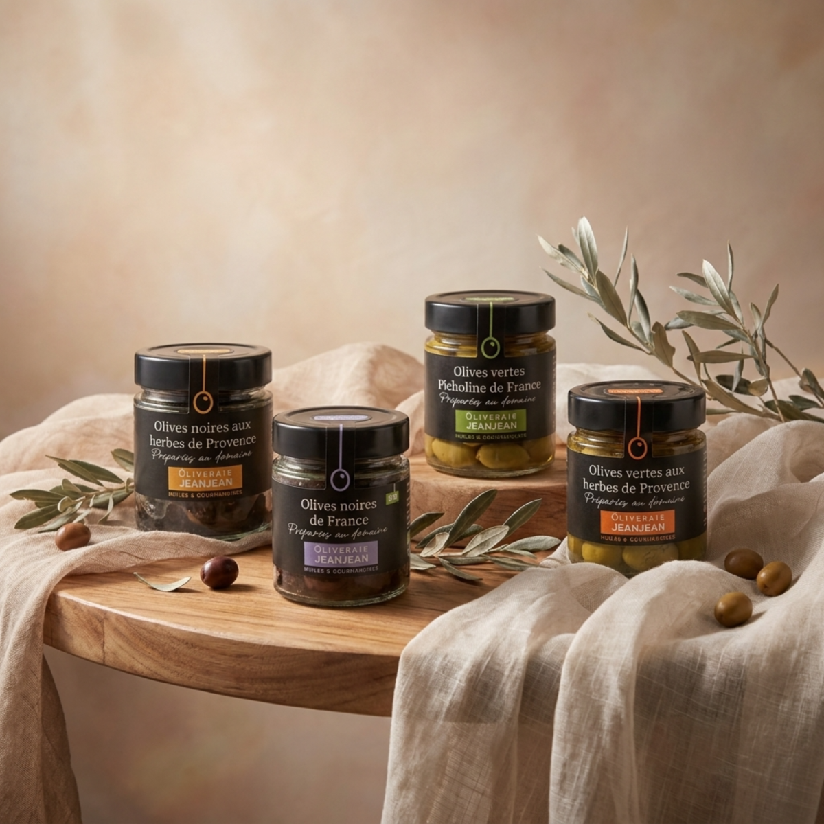 Olives Noires aux herbes de Provence 120g 