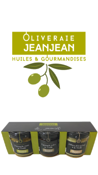 Coffret Trio Gourmet : tapenades Oliveraie Jeanjean