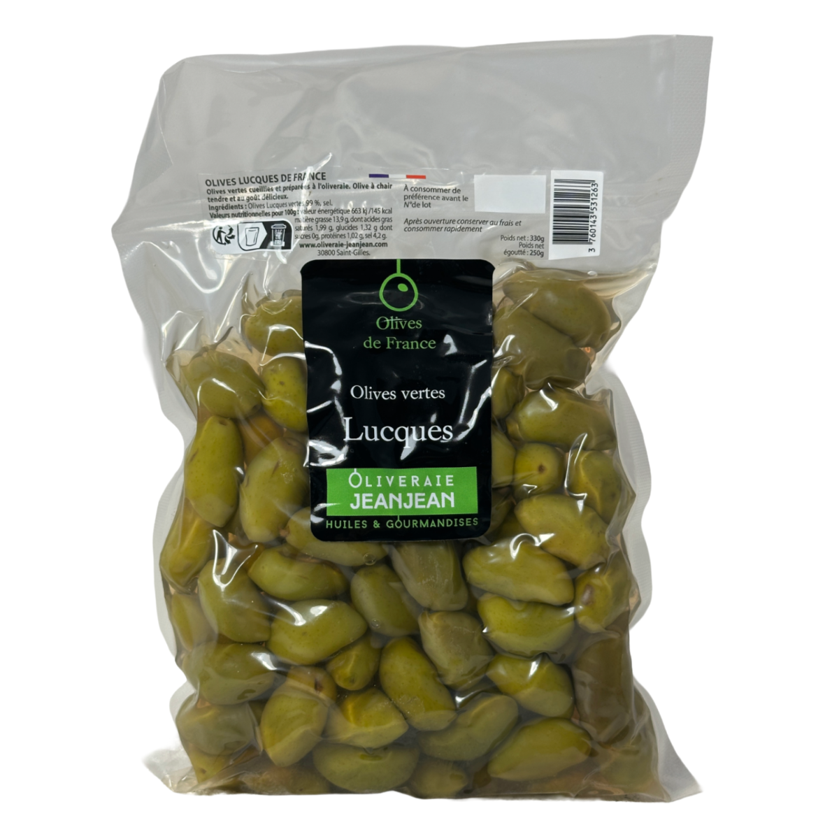 Olives vertes Lucques 250g