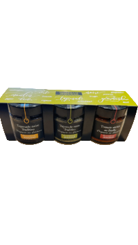 Coffret Trio Le Motif : tapenades Oliveraie Jeanjean