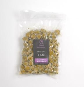 Olives vertes Picholine à l'ail 250g 