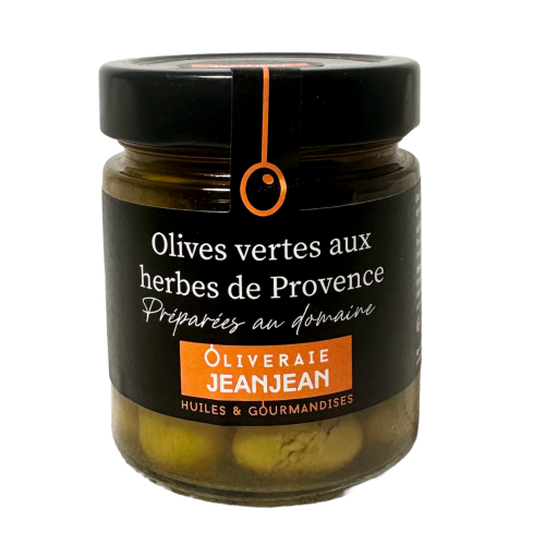 Olives Vertes aux herbes de Provence 120g 