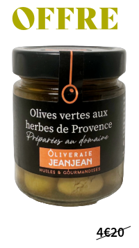 Olives Vertes aux herbes de Provence 120g 