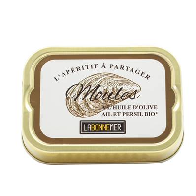 Moules Huile d'olive ail et persil bio 100g