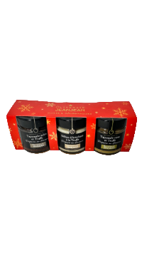 Coffret Trio NOËL ROUGE : tapenades Oliveraie Jeanjean