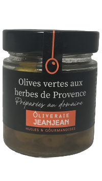 Olives Vertes aux herbes de Provence 120g JJ