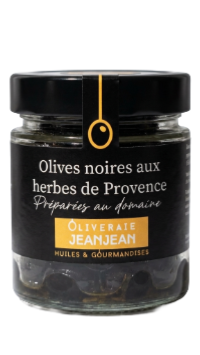 Olives Noires aux herbes de Provence 120g 