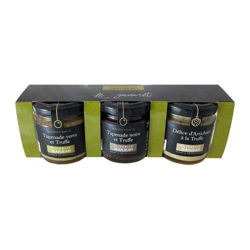 Coffret Trio Gourmet : tapenades Oliveraie Jeanjean