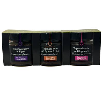 Trio de tapenades Noires 100g