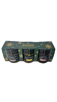 Coffret Trio Noël VERT: tapenades Oliveraie Jeanjean
